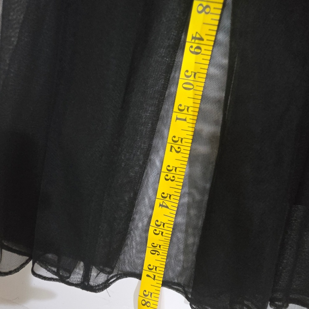 R&M Richards Gown Women 18W Black Floral Beaded Sequin Mesh Formal Evening Dress - Picture 8 of 9